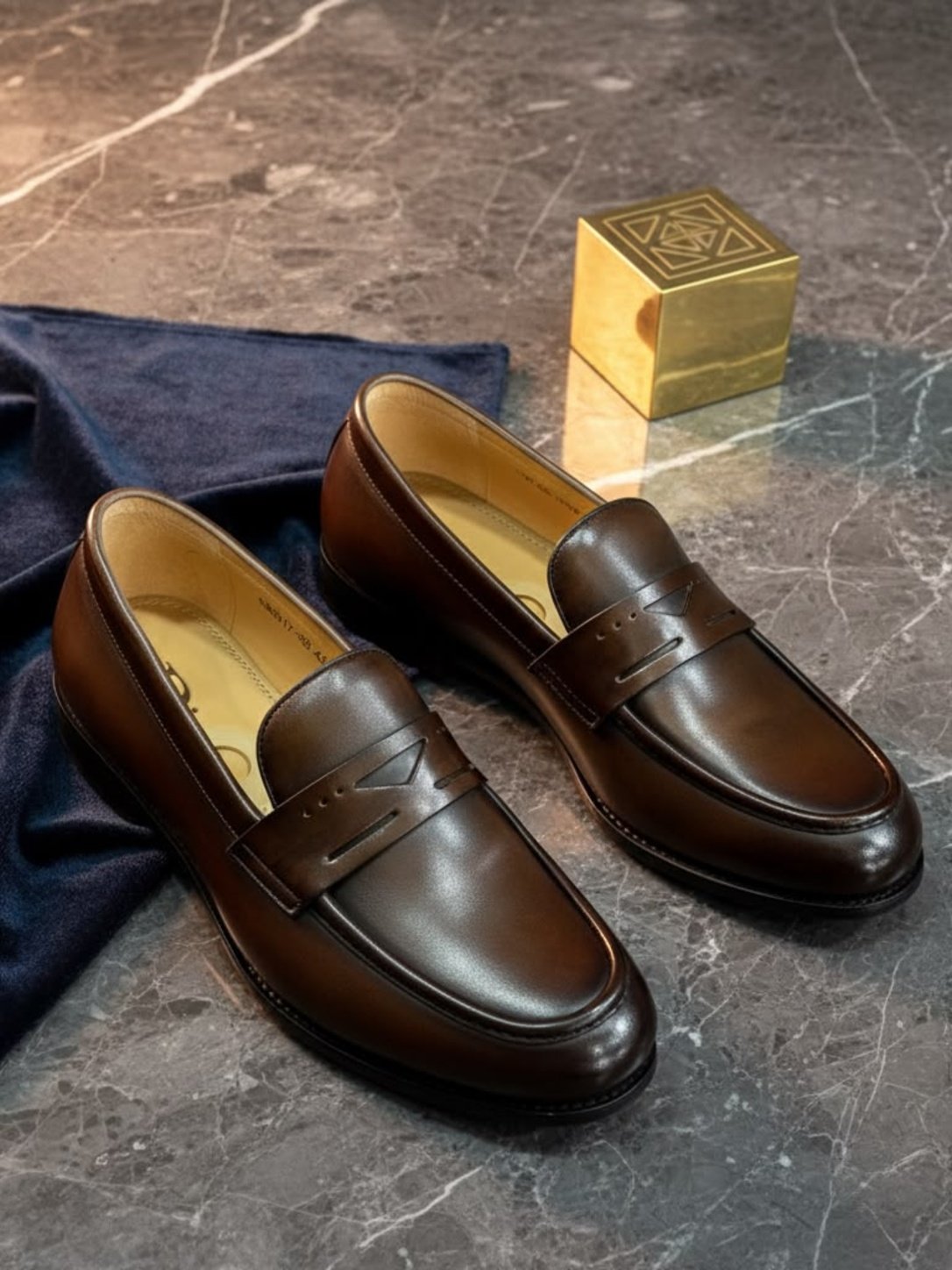 Dark Brown Leather Penny Loafer